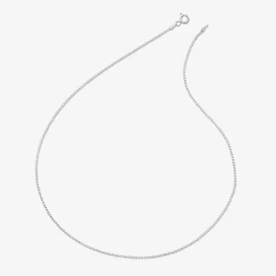Silver Reflections Pure Silver Over Brass 24-30" Box Chain Necklace