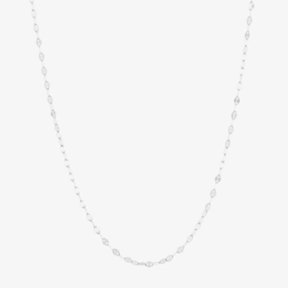 Silver Treasures Made Italy Sterling 16-20" Mirror Chain Necklace