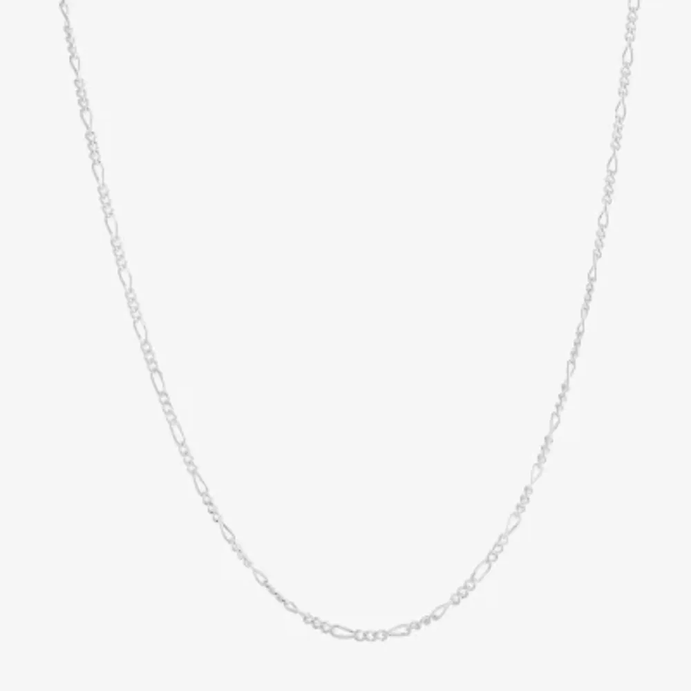 Silver Treasures Made in Italy Sterling Silver 18-20" Figaro Chain Necklace