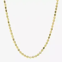 Silver Reflections 24K Gold Over Brass 18 Inch Bead Chain Necklace