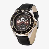 Disney Star Wars Mens Black Leather Strap Watch Wds001057