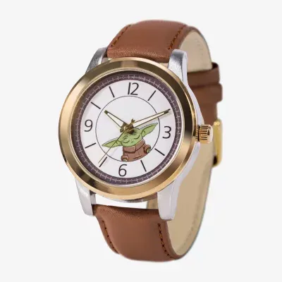 Disney Star Wars Womens Brown Leather Strap Watch Wds001058