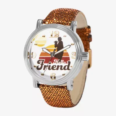 Disney Star Wars Womens Gold Tone Leather Strap Watch Wds001061