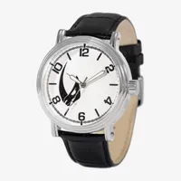 Disney Star Wars Mens Black Leather Strap Watch Wds001067