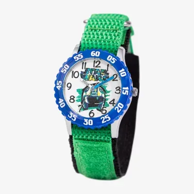 Disney Star Wars Boys Green Strap Watch Wds001087