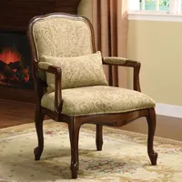 Phaeton Wooden Upholstered Armchair