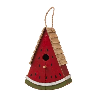 11" Height Watermelon Wood Birdhouse