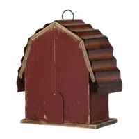 Glitzhome 10.25in Rustic Solid Wood Barn Bird Houses