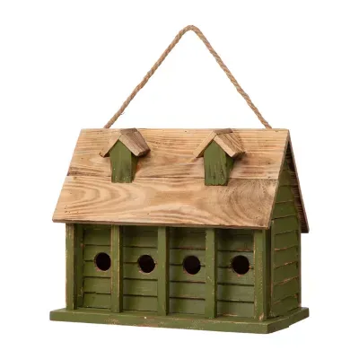 Glitzhome 14.25in Distressed Solid Wood Bird Houses