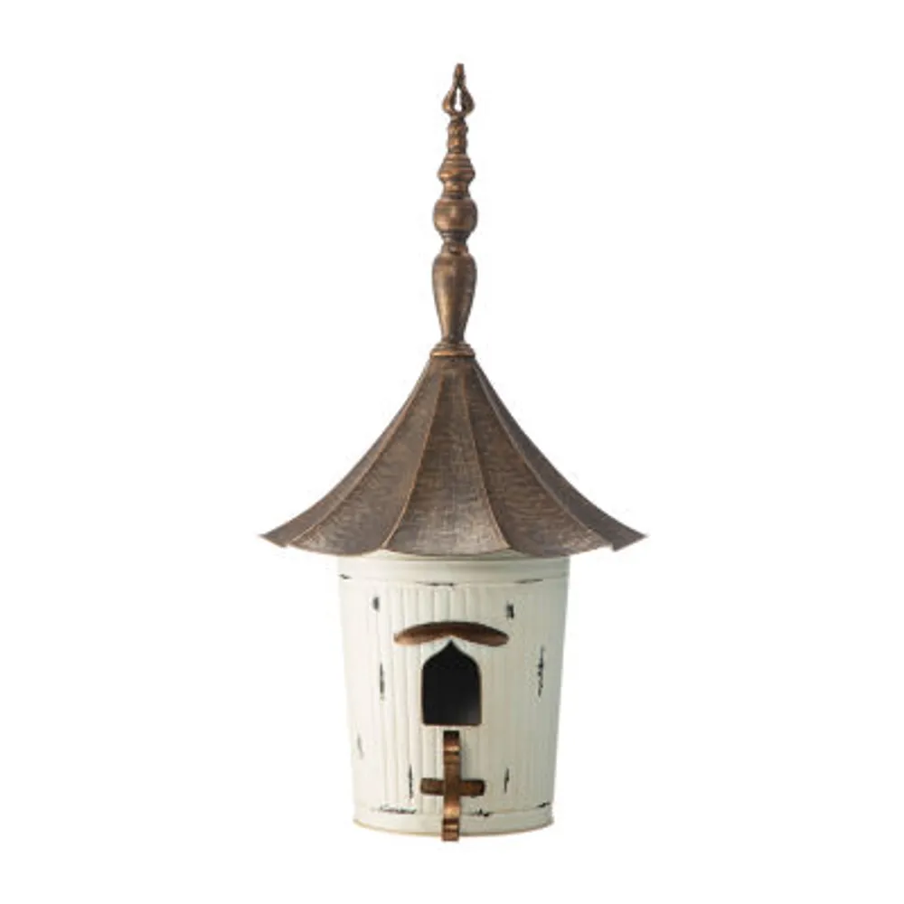 Glitzhome 29.75in Farmhouse Metal Pagoda Bird Houses