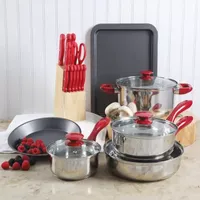 MegaChef 22-Pc Aluminum Cookware Set