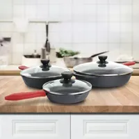 MegaChef 9-pc. Cast Iron Non-Stick Cookware Set