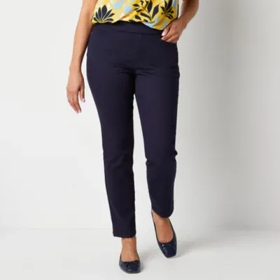 Liz Claiborne Tall Womens Amber Mid Rise Straight Pull- On Pants