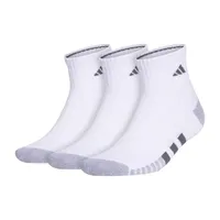 adidas Cushioned 3 Pair Quarter Ankle Socks Mens