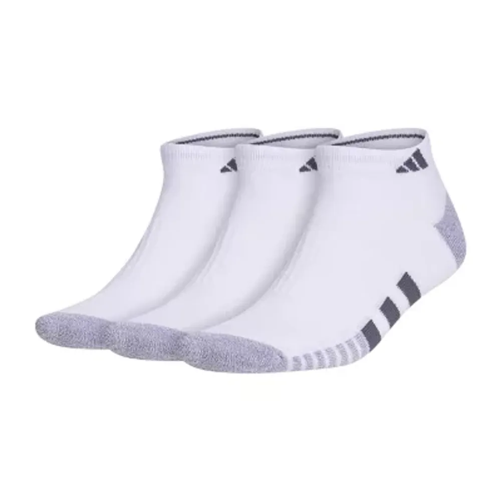 adidas Cushioned 3 Pair Big and Tall Low Cut Socks Mens