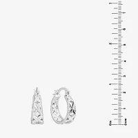 Sparkle Allure Womens Cubic Zirconia 23.3mm Hoop Earrings