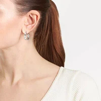 Sparkle Allure Womens Cubic Zirconia 23.3mm Hoop Earrings
