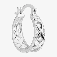 Sparkle Allure Womens Cubic Zirconia 23.3mm Hoop Earrings
