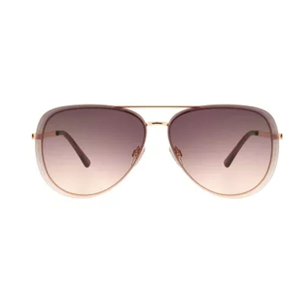 Sofia Vergara X Foster Grant Rose Gold Aviator Womens UV Protection Aviator Sunglasses