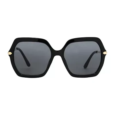 Sofia Vergara X Foster Grant Black Geo With Metal Temple Womens UV Protection Square Sunglasses