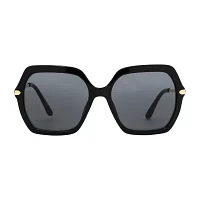 Sofia Vergara X Foster Grant Black Geo With Metal Temple Womens UV Protection Square Sunglasses