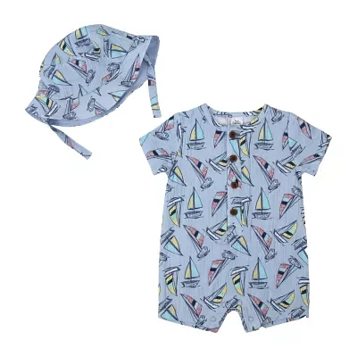 Baby Essentials Boys 2-pc. Short Sleeve Romper