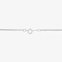 Womens Sterling Silver Heart Locket Necklace
