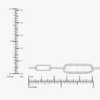 Sterling Silver 18 Inch Hollow Paperclip Paperclip Chain Necklace