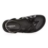 Arizona Jean Co Hollin Womens Ankle Strap Footbed Sandals