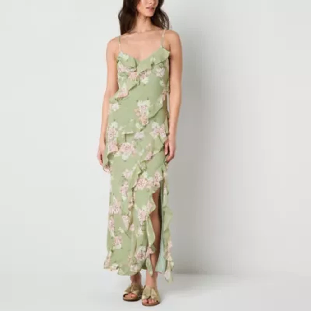 by&by Womens Floral Slip Dress Juniors