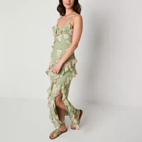 by&by Womens Floral Slip Dress Juniors