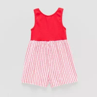 Okie Dokie Toddler Girls Adaptive Easy-on + Easy-off Sleeveless Romper