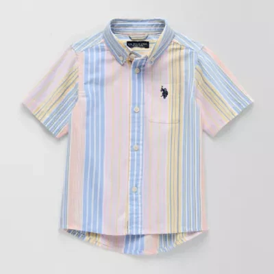 U.S. Polo Assn. Toddler Boys Short Sleeve Button-Down Shirt