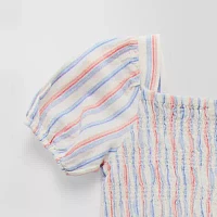 Thereabouts Little & Big Girls Short Sleeve Jumpsuit