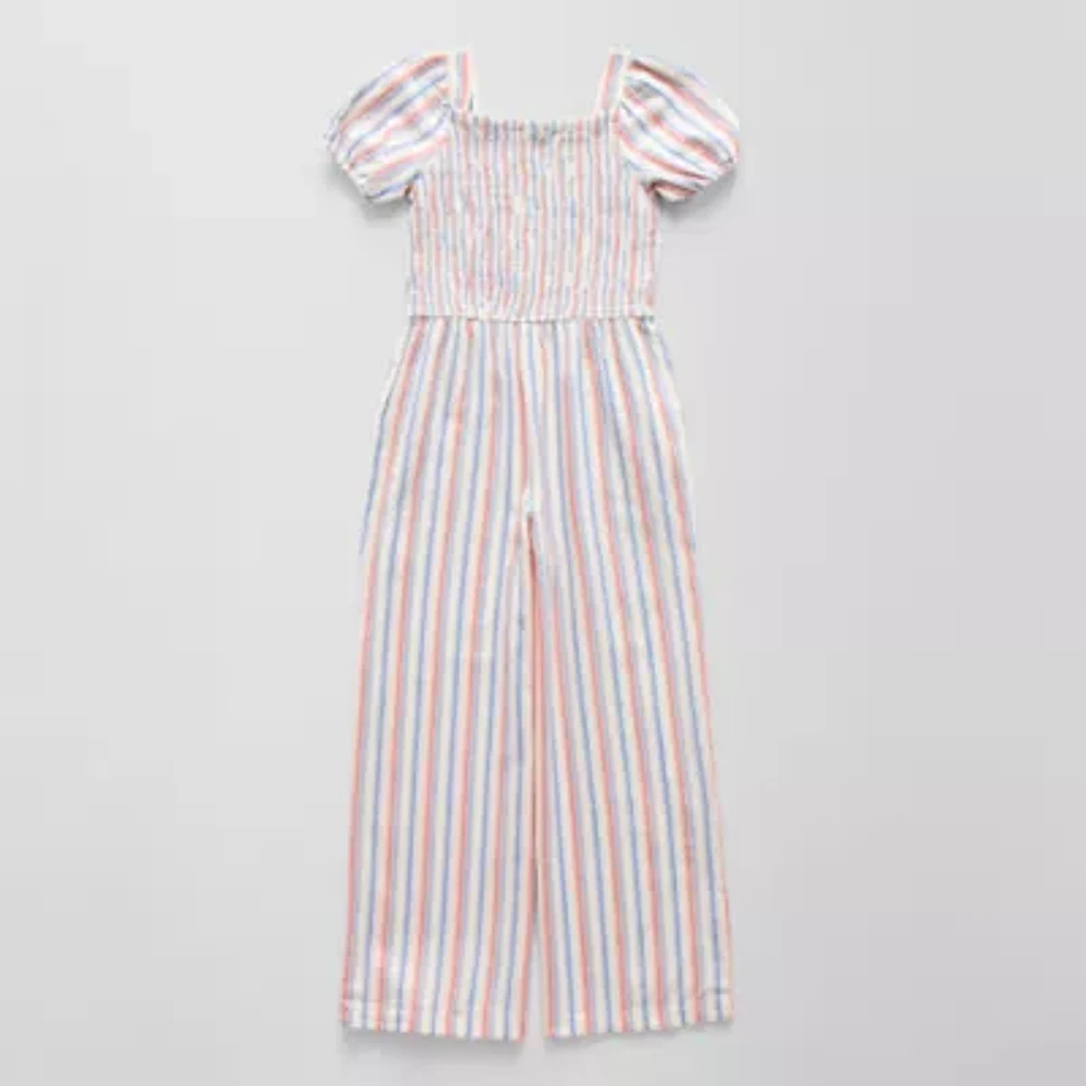 Thereabouts Little & Big Girls Short Sleeve Jumpsuit