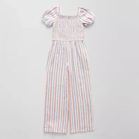 Thereabouts Little & Big Girls Short Sleeve Jumpsuit