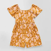 Thereabouts Little & Big Girls Short Sleeve Romper