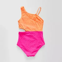 Thereabouts Little & Big Girls Jaquard One Piece Swimsuit