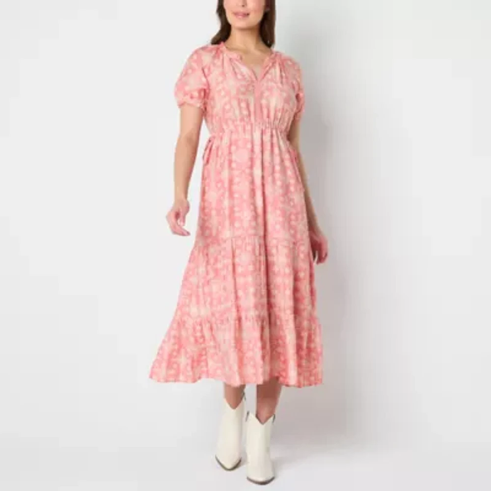 Frye and Co. Womens Short Sleeve Maxi Dress