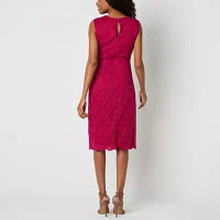 Liz Claiborne Womens Sleeveless Sheath Dress
