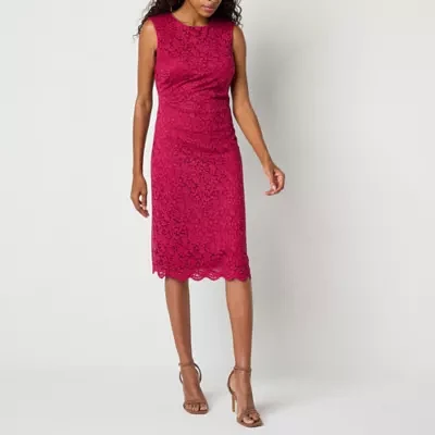 Liz Claiborne Womens Sleeveless Sheath Dress