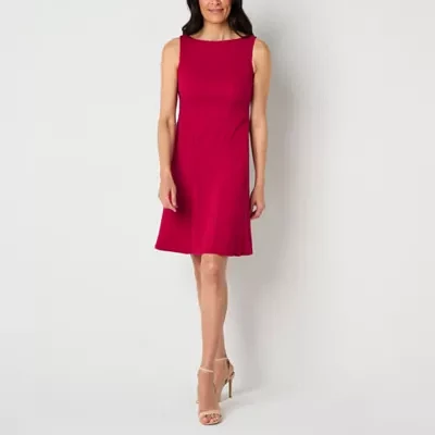 Liz Claiborne Womens Sleeveless Midi Fit + Flare Dress