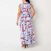 St. John's Bay Womens Sleeveless A-Line Dress