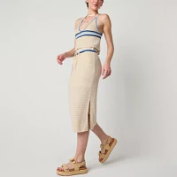 Arizona Womens High Rise Midi Full Skirt-Juniors