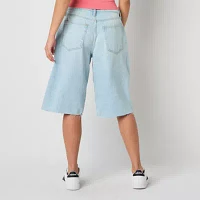 Arizona Womens Low Rise Denim Short-Juniors