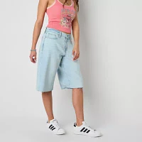 Arizona Womens Low Rise Denim Short-Juniors