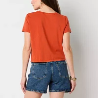 a.n.a Womens Crew Neck Short Sleeve Pocket T-Shirt
