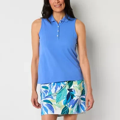 St. John's Bay Womens Sleeveless Polo Shirt