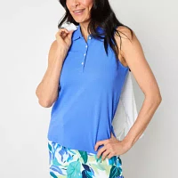 St. John's Bay Womens Sleeveless Polo Shirt