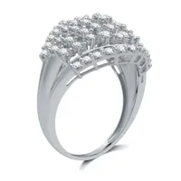 Womens / CT. T.W. Natural White Diamond 10K Gold Cluster Cocktail Ring